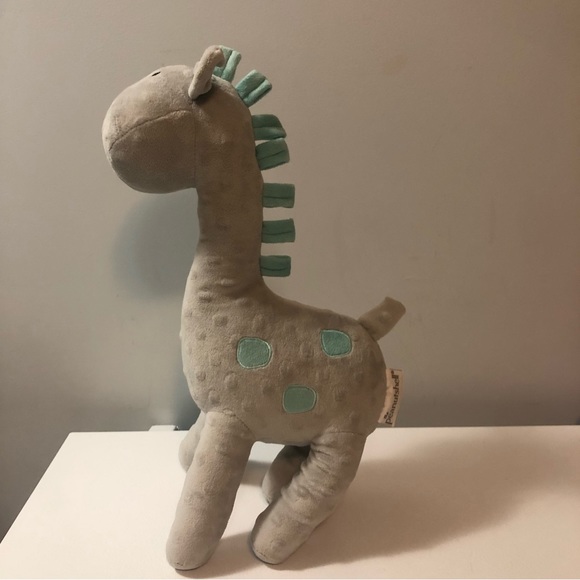 Peanutshell Uptown Giraffe 16" Plush Grey Teal Spots Stuffed Animal Toy - Picture 2 of 10